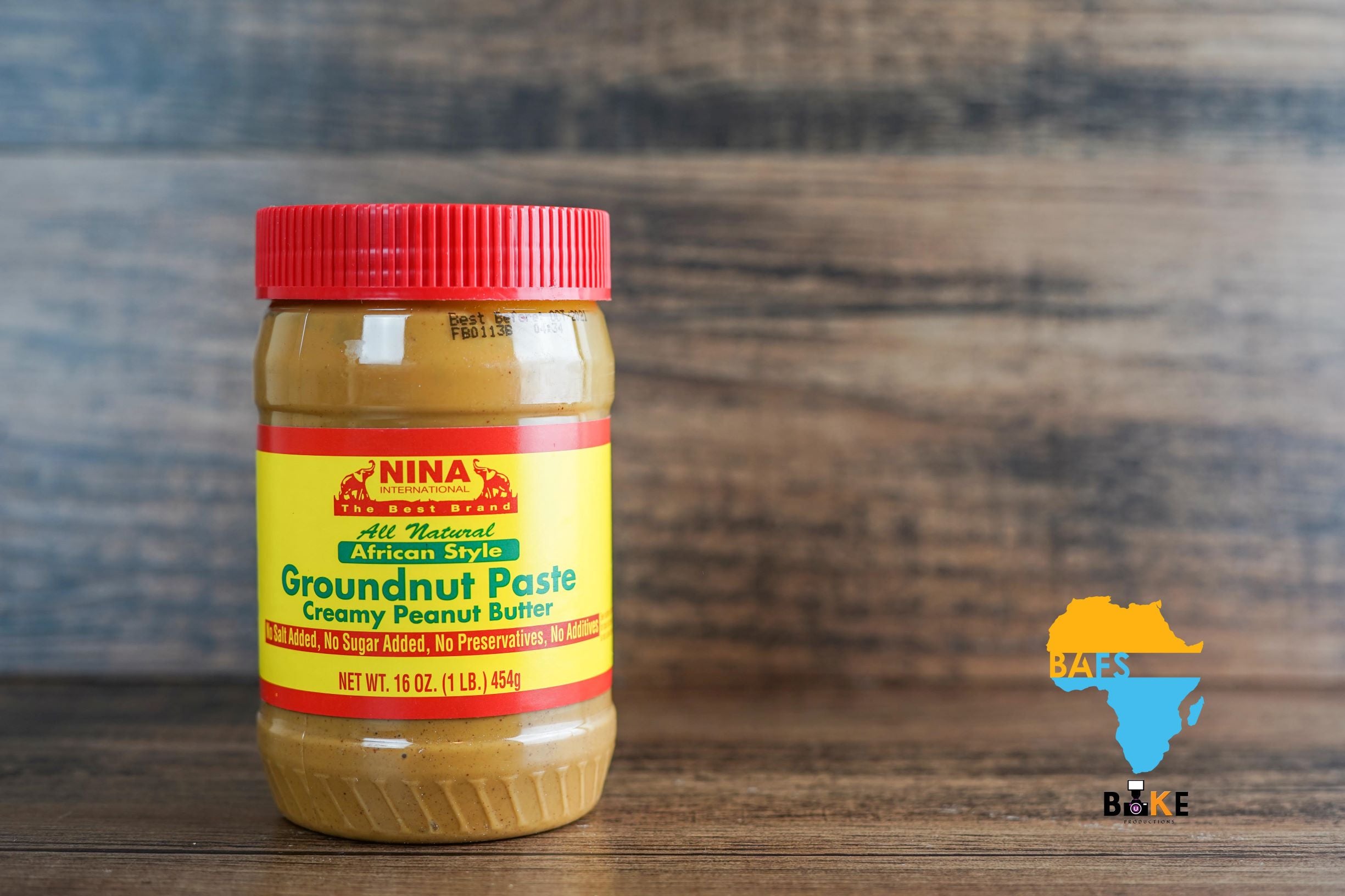 Nina international- All Natural African Style Groundnut Paste Creamy Peanut Butter -16 OZ