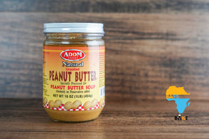 Adom Foods - Natural Unsalted Peanut Butter -16 OZ