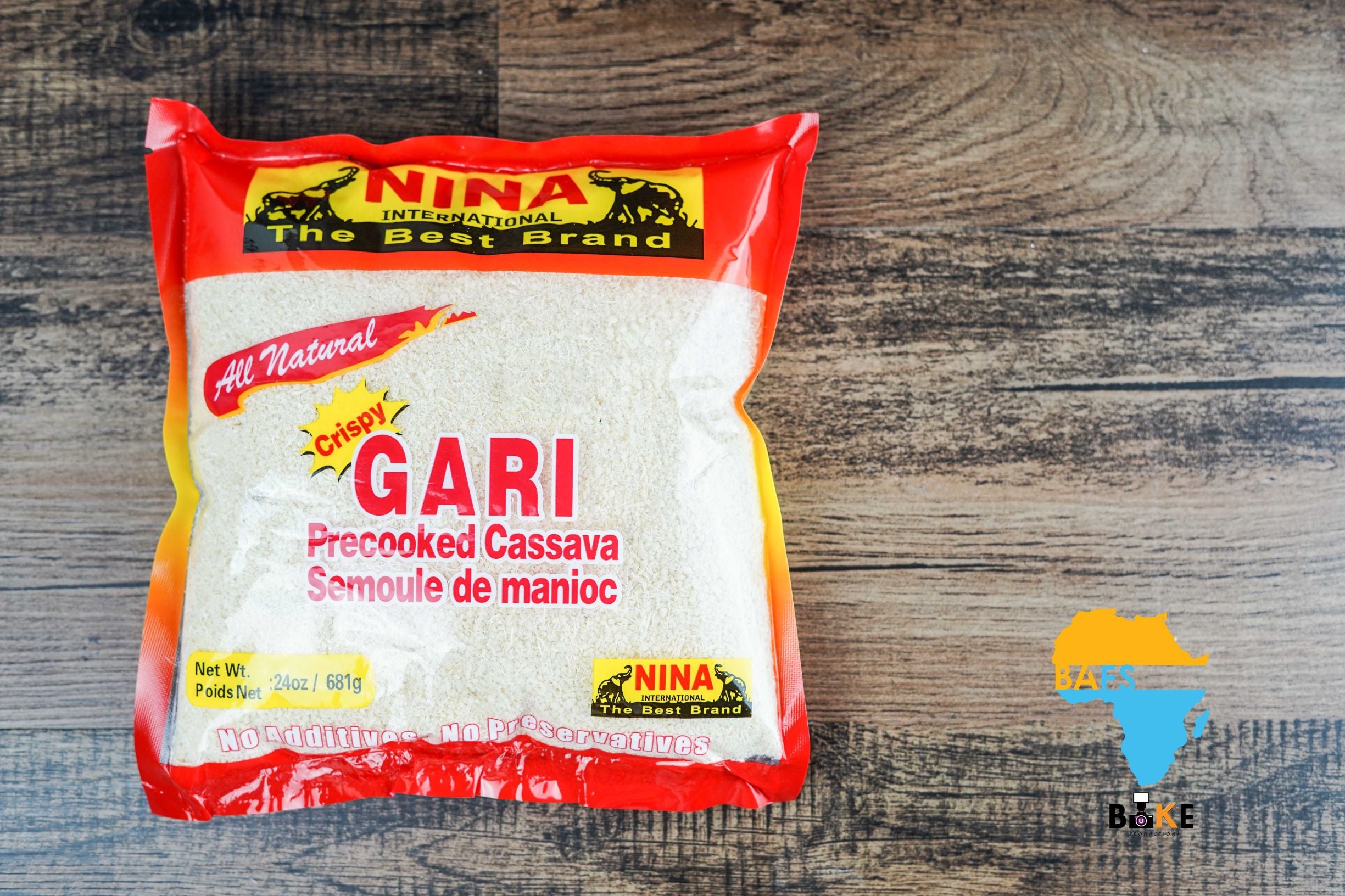 Nina International - Crispy Gari Precooked Cassava - 24 OZ