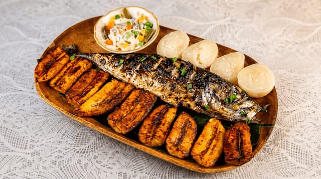 Grilled or Fried Mackerel.