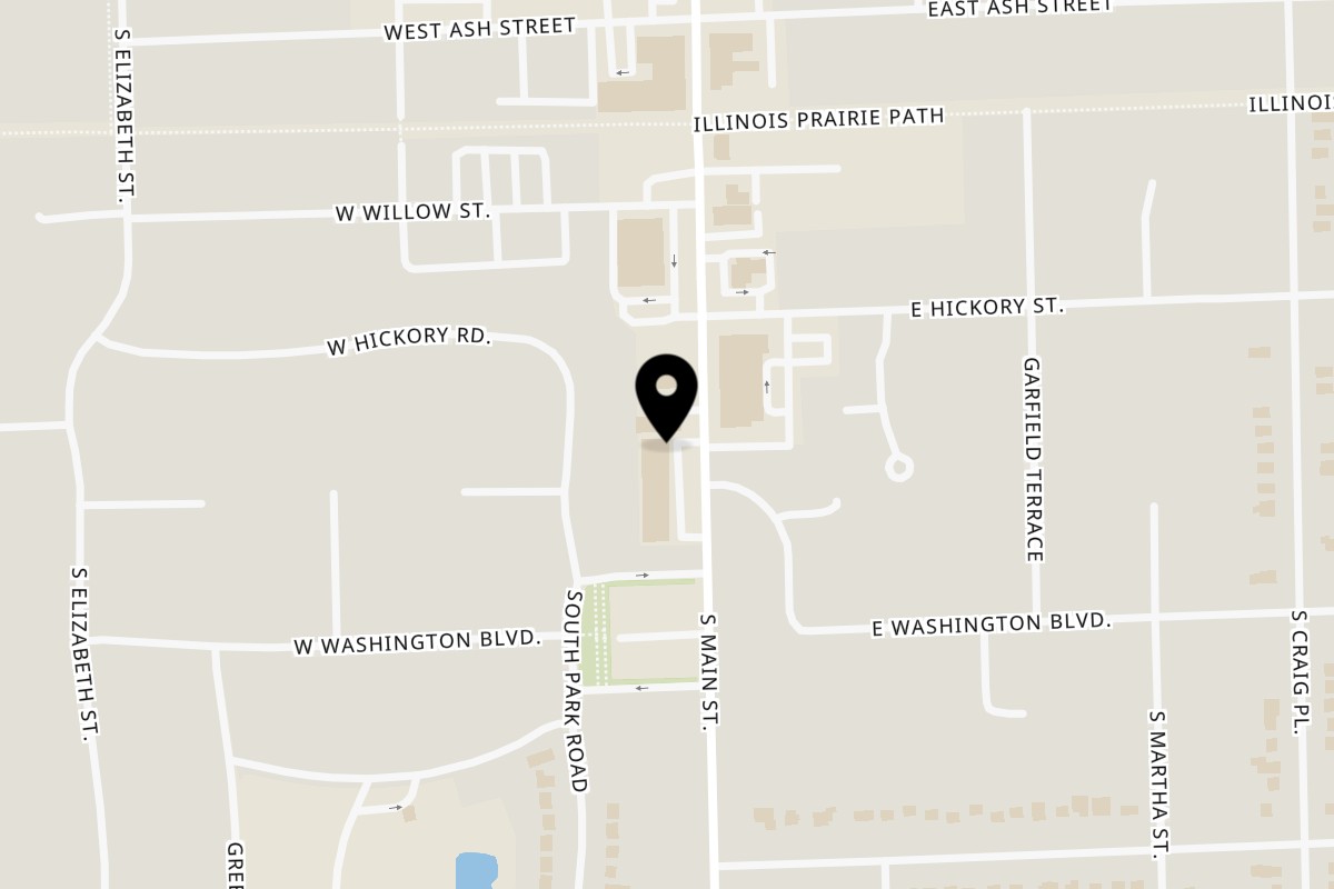 Map showing the location of MAMA'S AFRICAN KITCHEN RESTAURANT BAR CHEZ LISA LOBOKO & BEST OF AFRICA FOOD STORE on 418 S Main St in Lombard